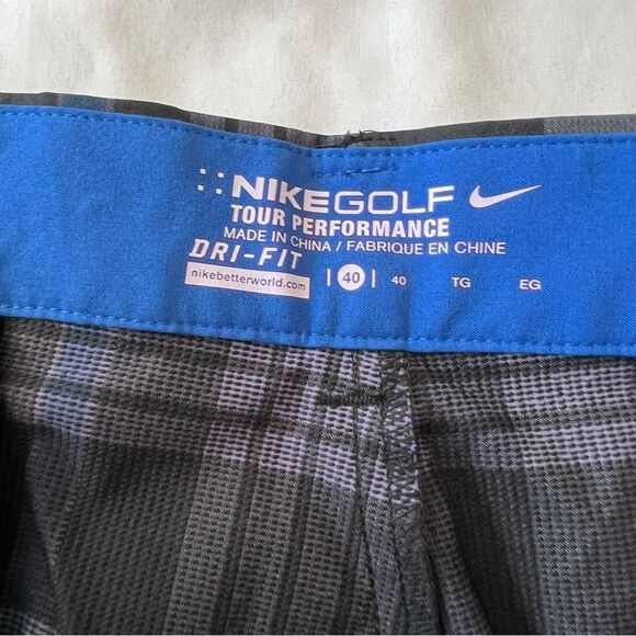 Nike NWT golf tour performance dri fit plaid shorts men size 40 standard fit - Picture 5 of 5